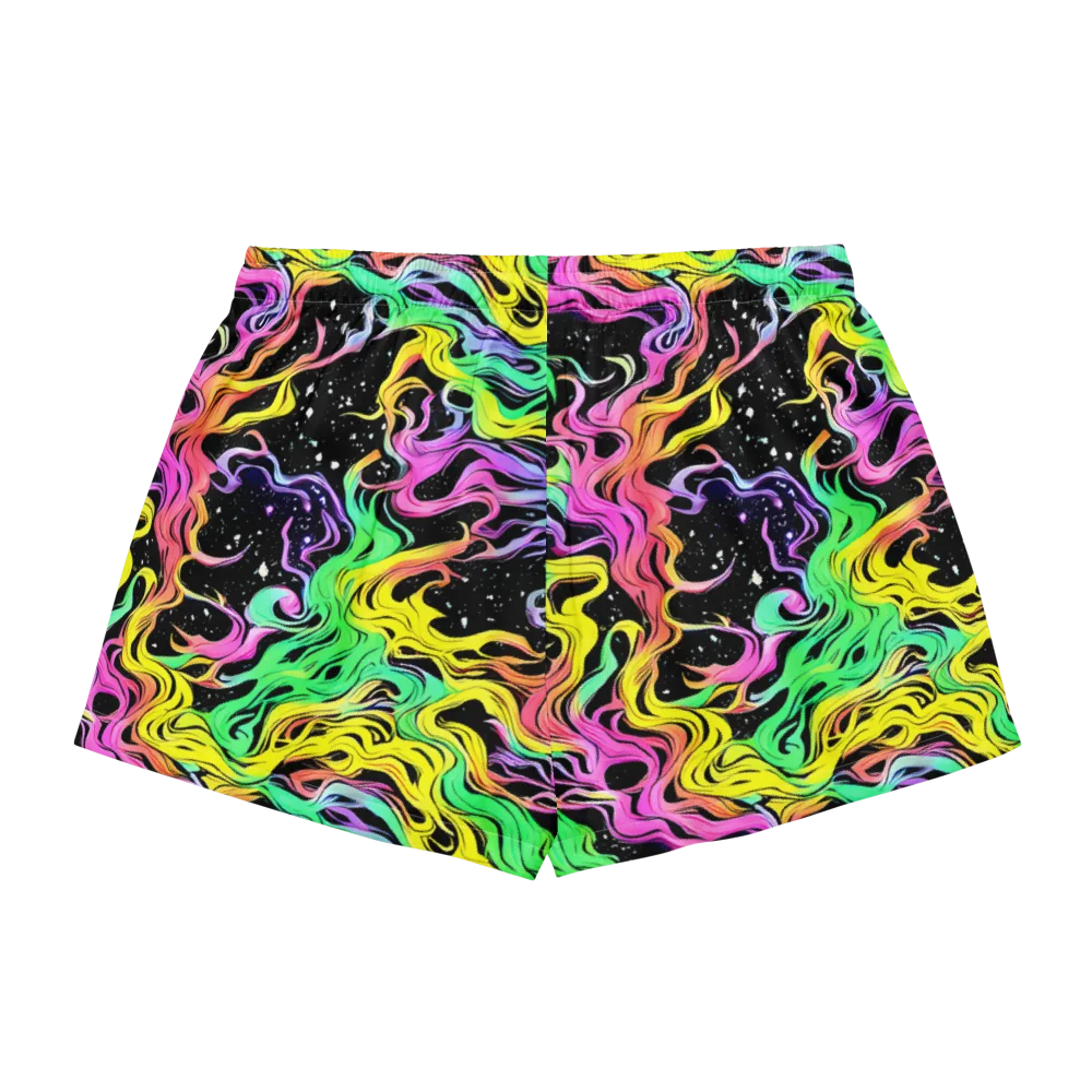 Midnight Chromatic on Women's Pajama Shorts — Back