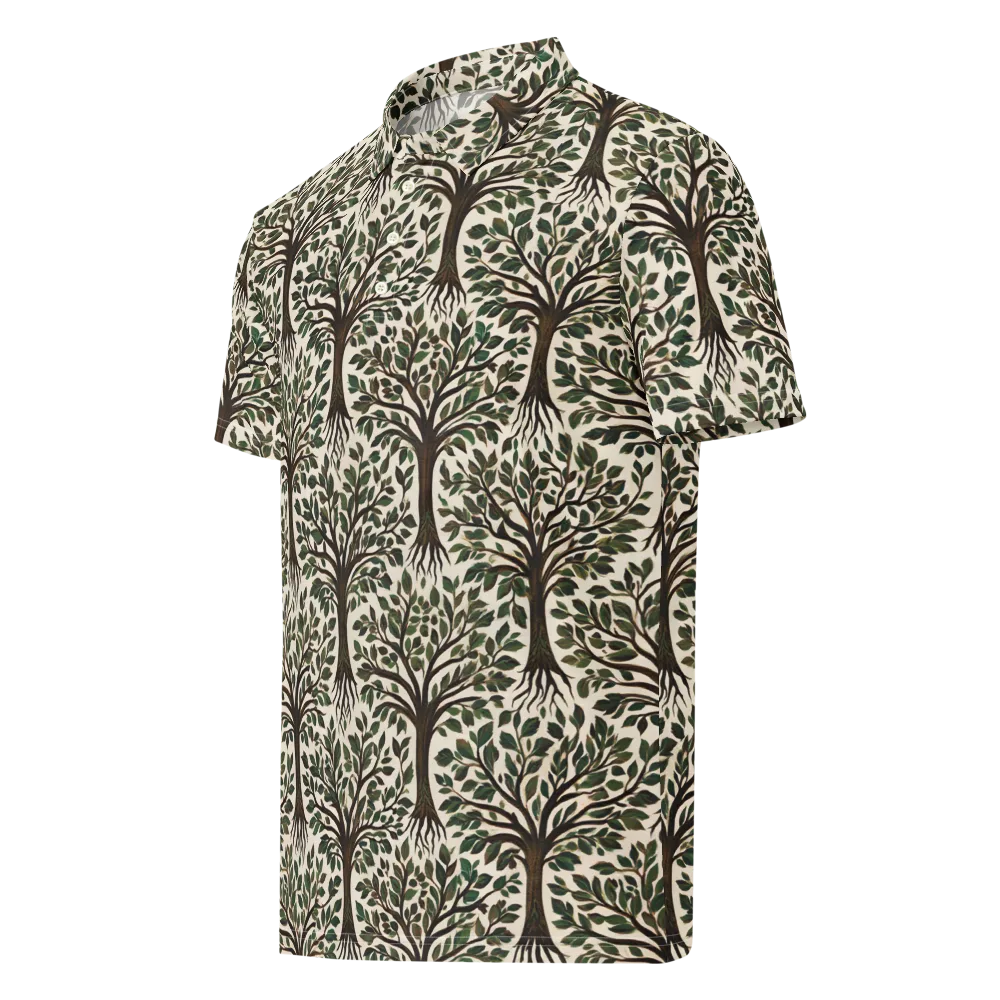 Tree of Life on Men's Slim Fit Polo Shirt — Left Front
