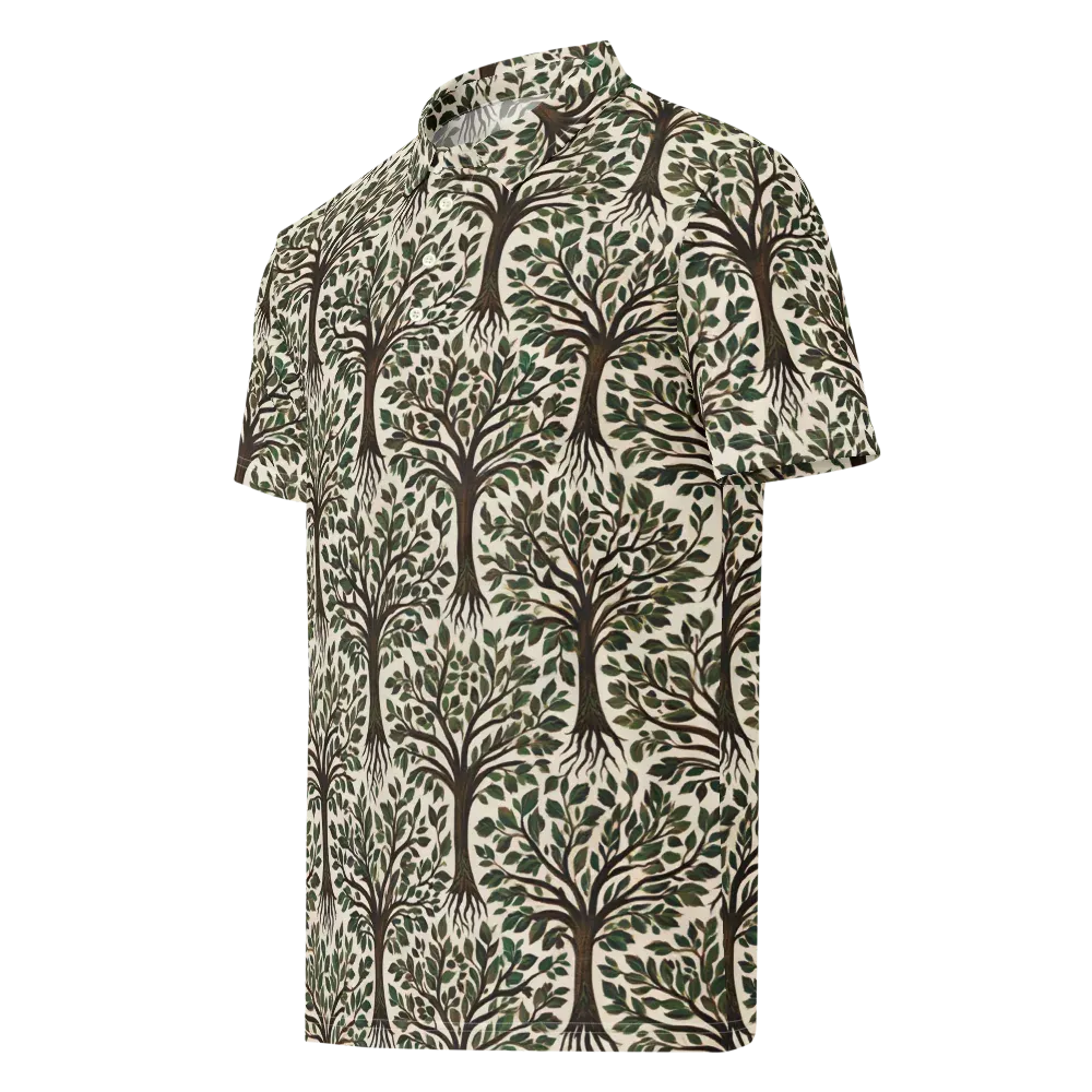 Tree of Life on Men's Slim Fit Polo Shirt — Left Front