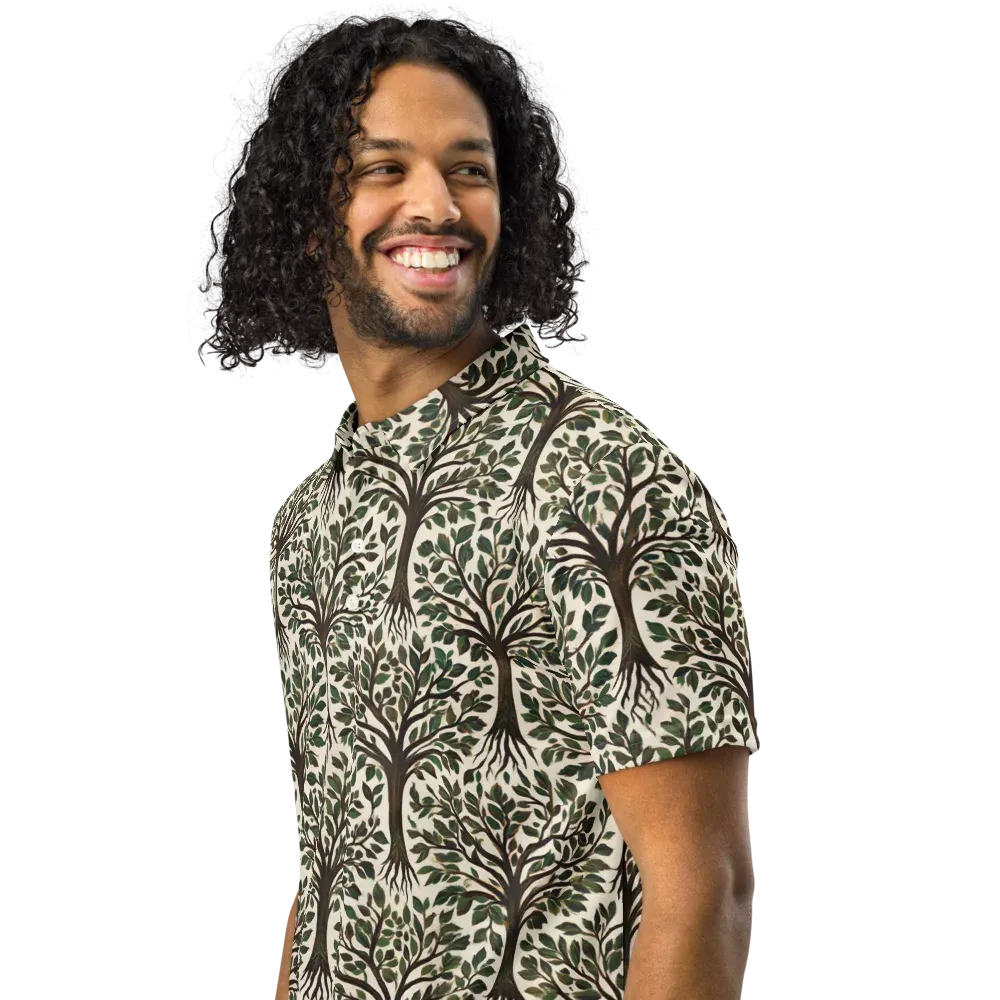 Tree of Life on Men's Slim Fit Polo Shirt — Left Front