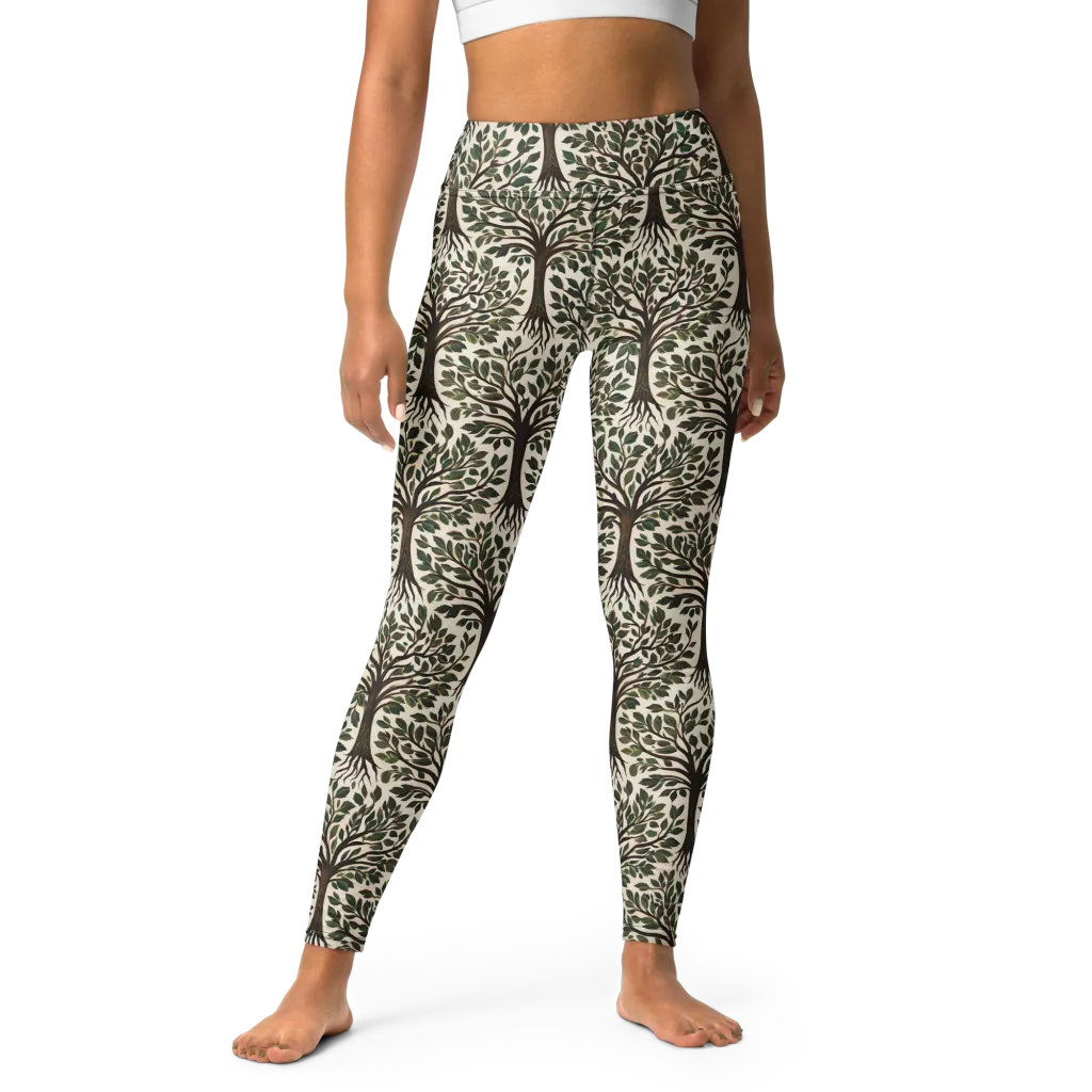Tree of Life on Yoga Leggings — Front