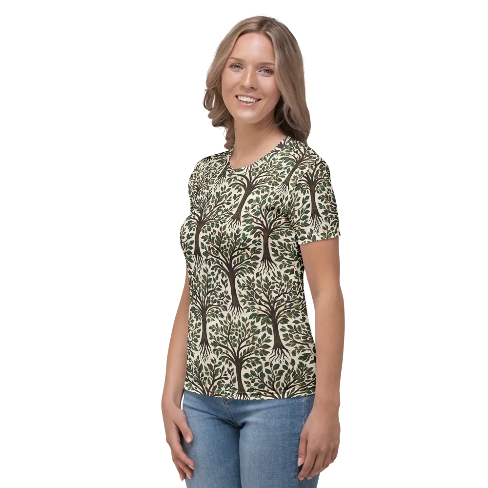 Tree of Life on Women's Crew Neck T-Shirt — Left