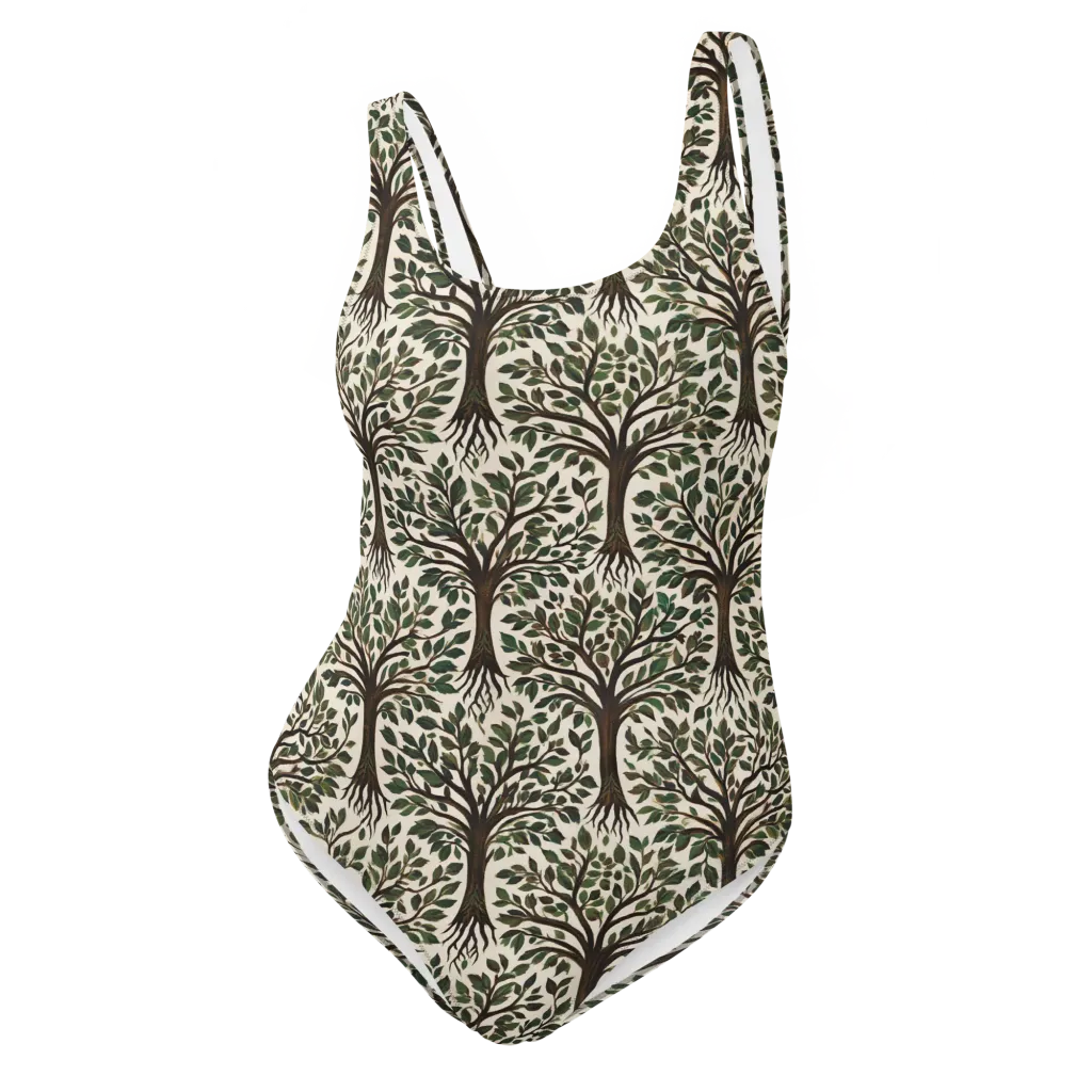 Tree of Life on One-Piece Swimsuit — Front