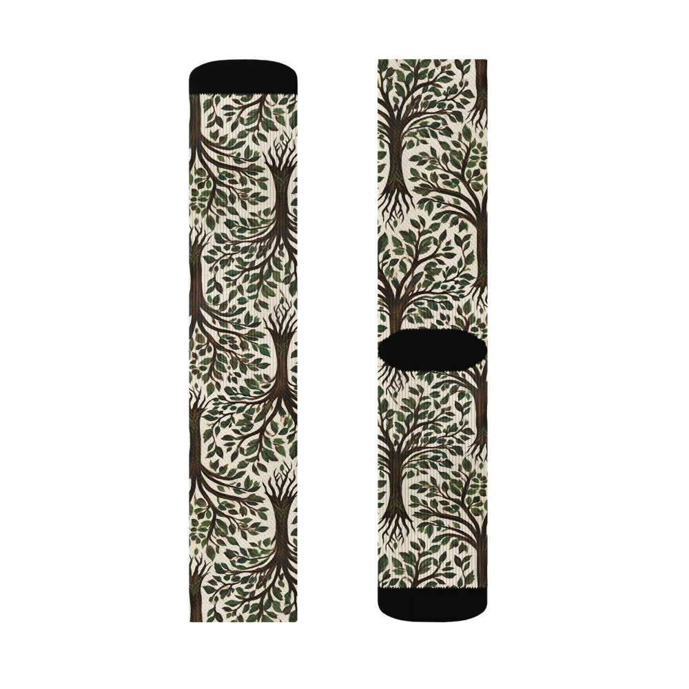 Tree of Life on Socks — Left Sock
