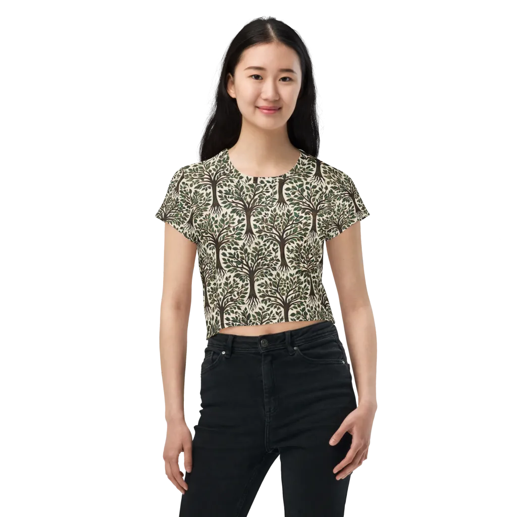 Tree of Life on Crop Tee — Front