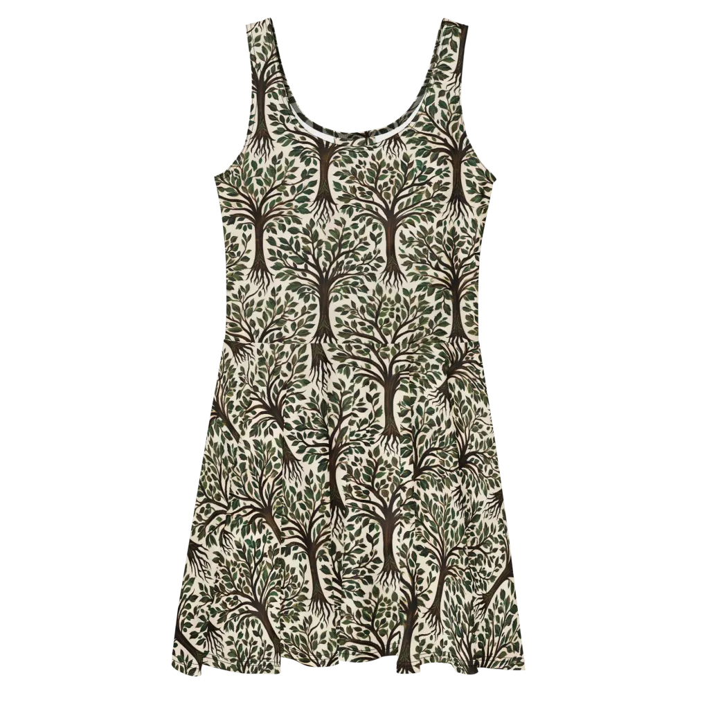 Tree of Life on Skater Dress — Front