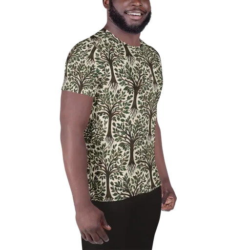 Tree of Life on a Men's Athletic T-Shirt