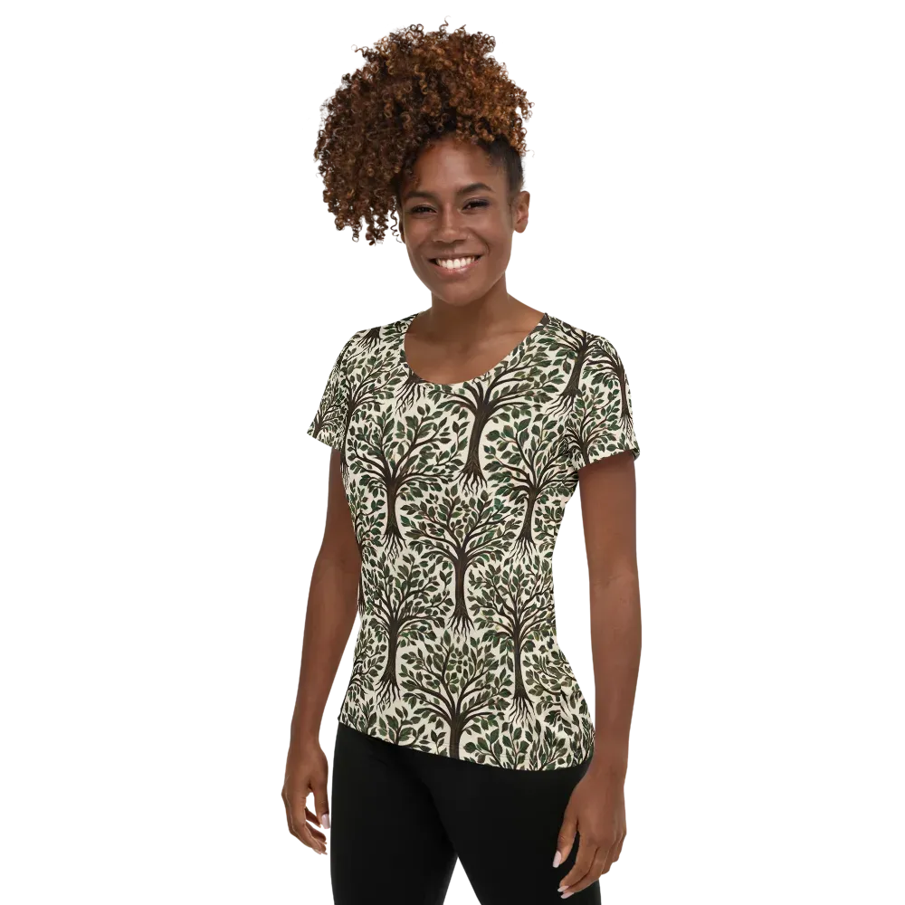 Tree of Life on Women's Athletic T-Shirt — Left