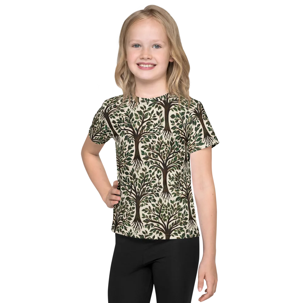 Tree of Life on Kids Crew Neck T-Shirt — Front