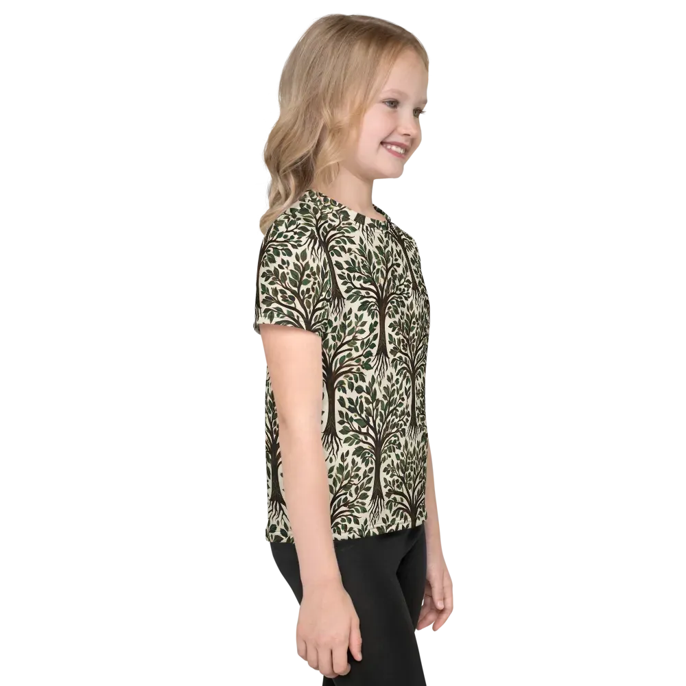 Tree of Life on Kids Crew Neck T-Shirt — Right
