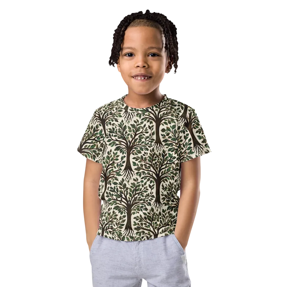 Tree of Life on Kids Crew Neck T-Shirt — Front