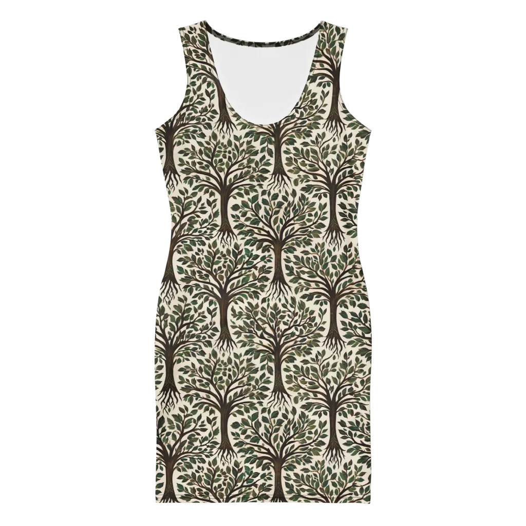 Tree of Life on Bodycon Dress — Front