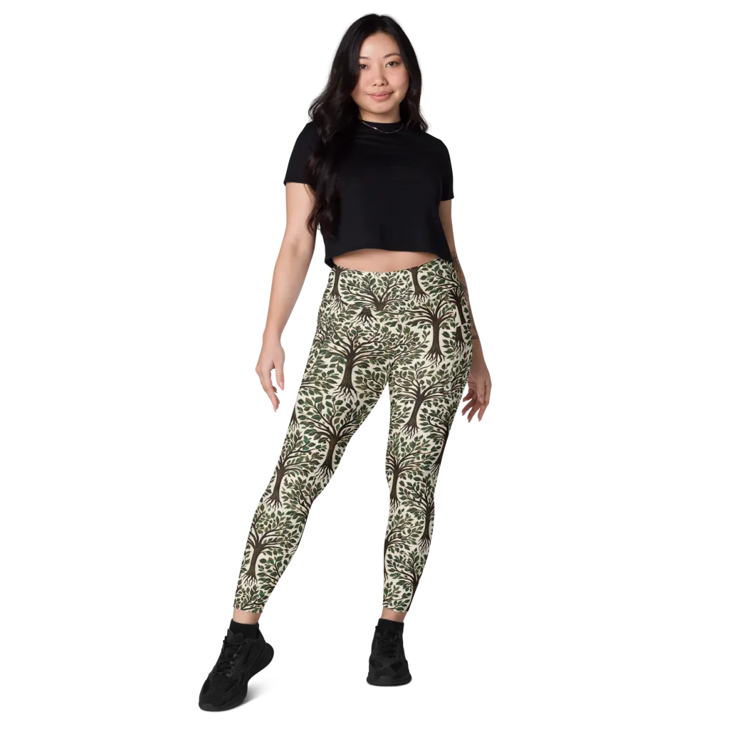 Tree of Life on Leggings with Pockets — Front