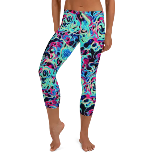 Melted Spectrum on a Capri Leggings