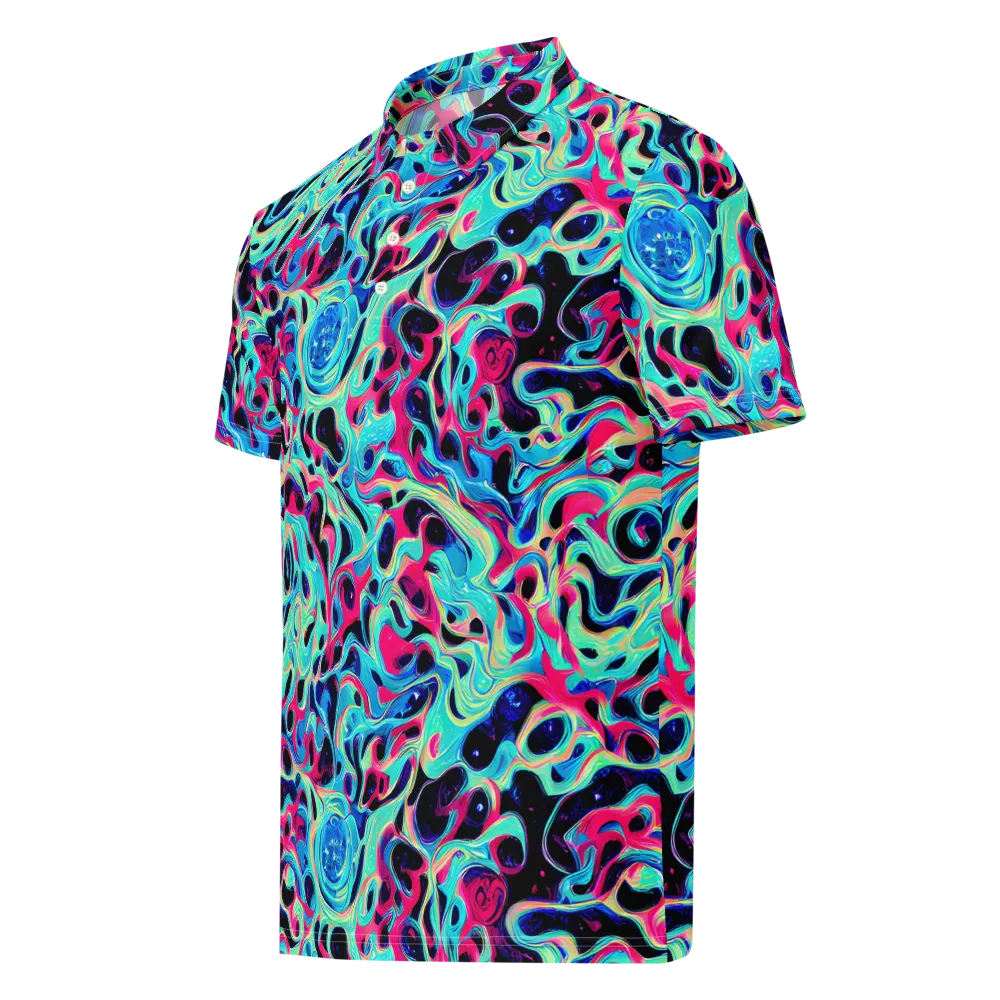Melted Spectrum on Men's Slim Fit Polo Shirt — Left Front