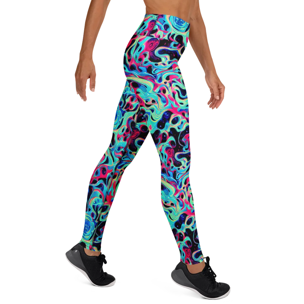 Melted Spectrum on Yoga Leggings — Right