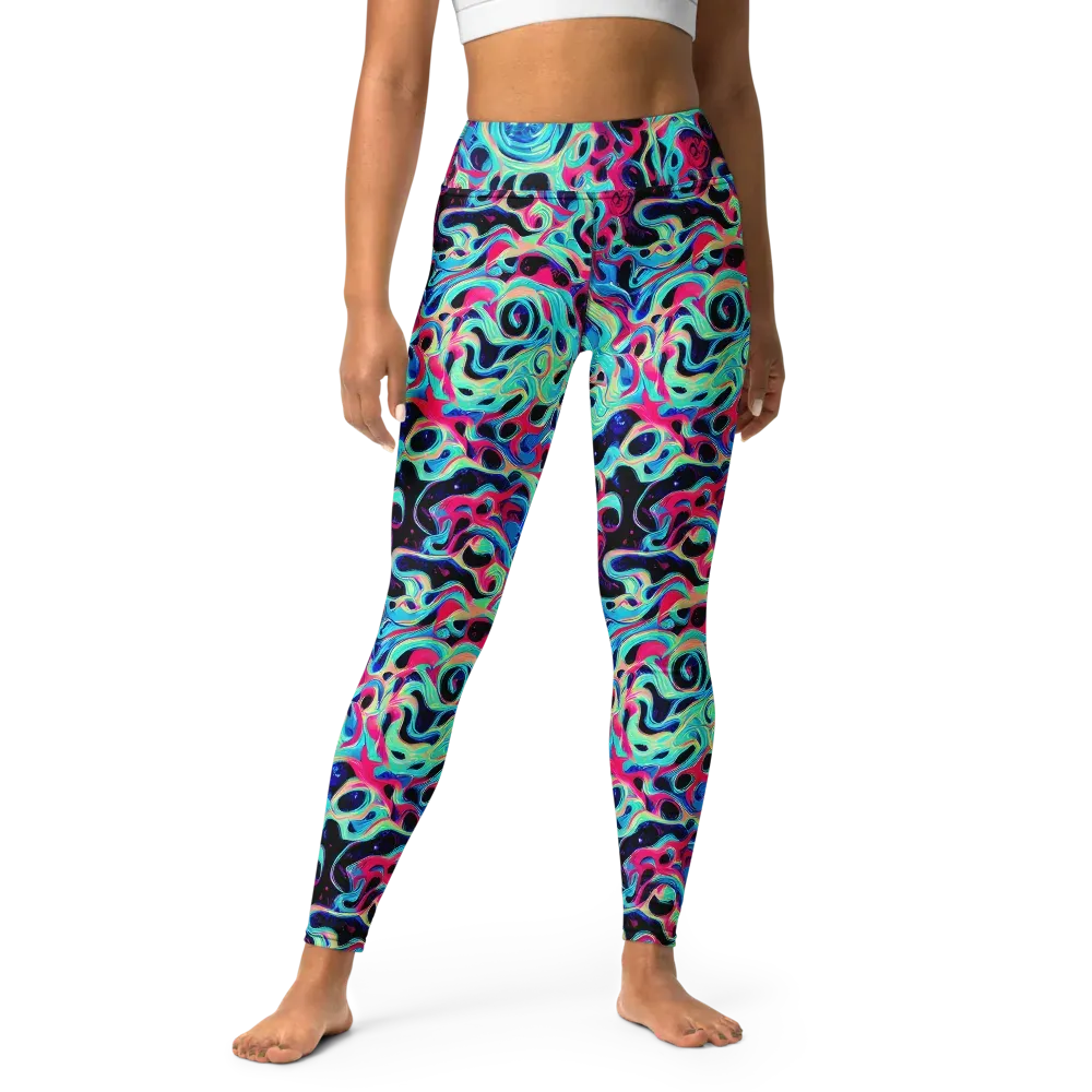 Melted Spectrum on Yoga Leggings — Front