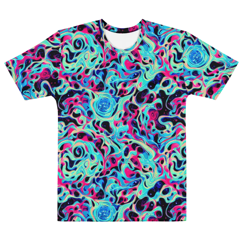 Melted Spectrum on Men's Cotton Crew Neck T-Shirt — Front