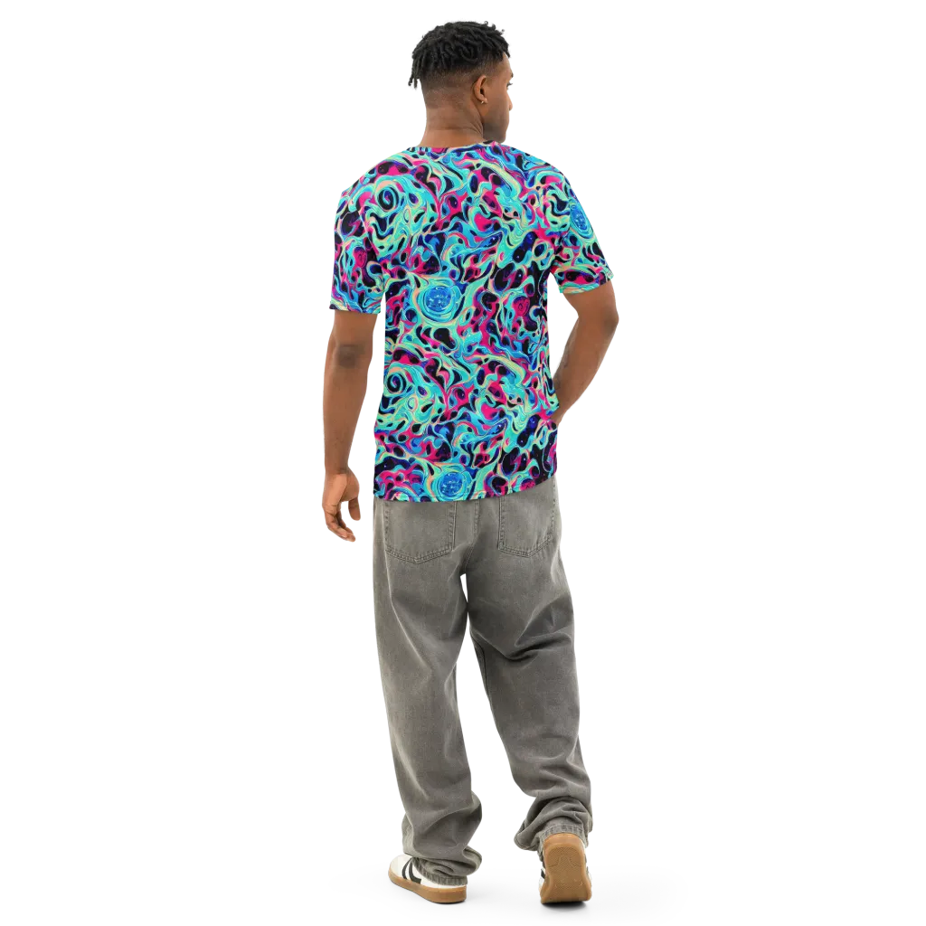 Melted Spectrum on Men's Cotton Crew Neck T-Shirt — Back