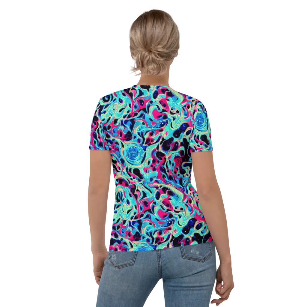 Melted Spectrum on Women's Crew Neck T-Shirt — Back