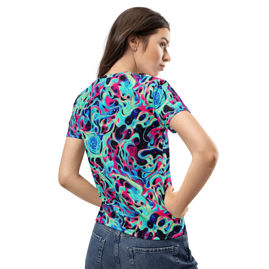 Melted Spectrum on Women's Crew Neck T-Shirt — Back
