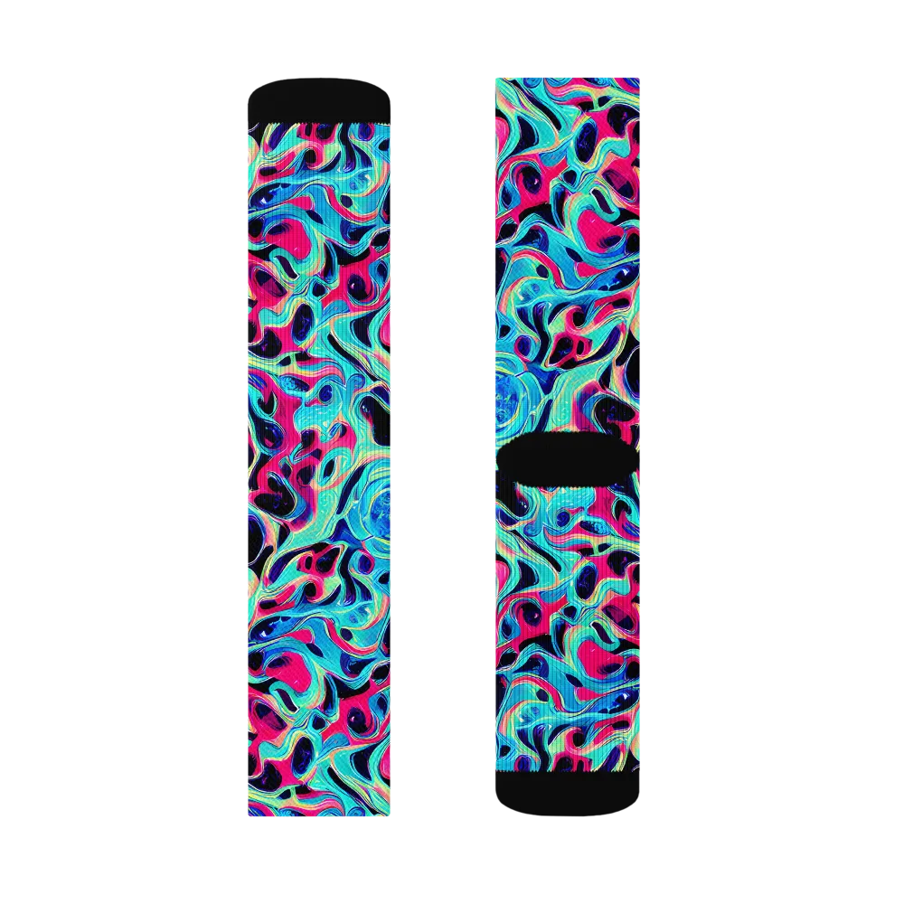 Melted Spectrum on Socks — Left Sock