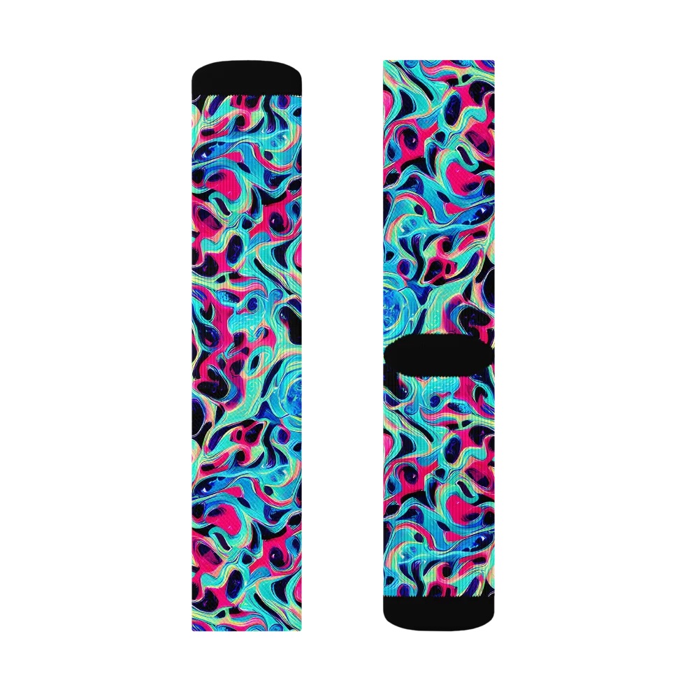 Melted Spectrum on Socks — Right Sock
