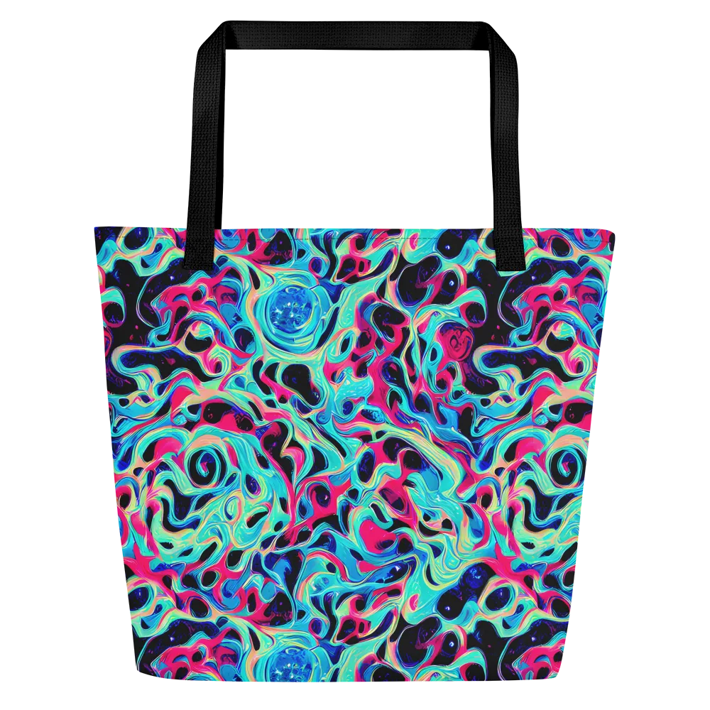 Melted Spectrum on Large Tote Bag W/ Pocket — Front