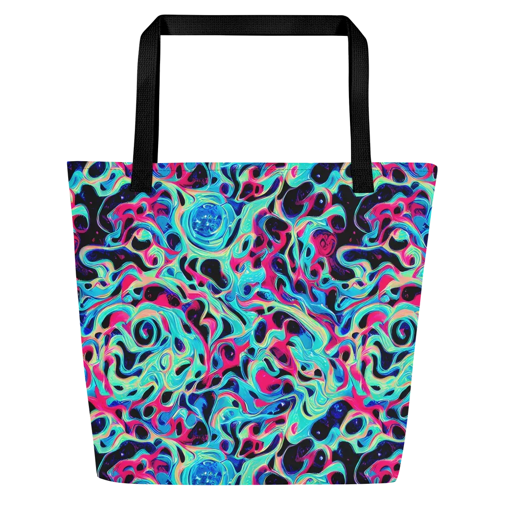 Melted Spectrum on Large Tote Bag W/ Pocket — Front