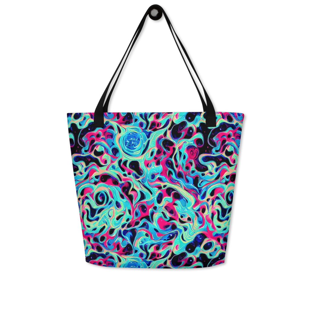 Melted Spectrum on Large Tote Bag W/ Pocket — Front