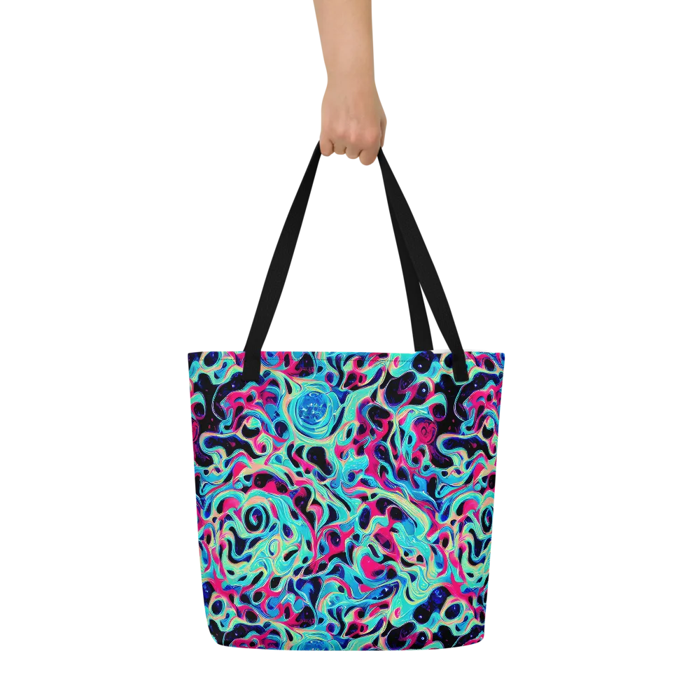 Melted Spectrum on Large Tote Bag W/ Pocket — Front
