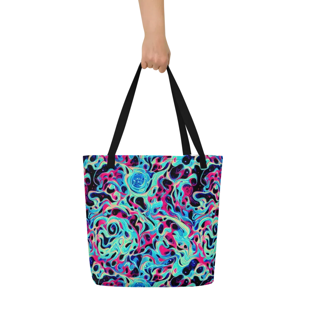 Melted Spectrum on Large Tote Bag W/ Pocket — Front
