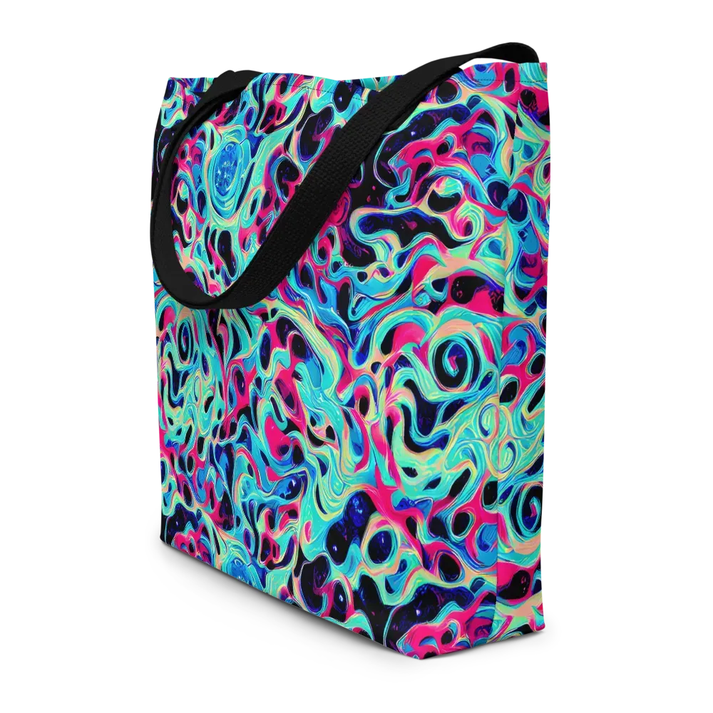 Melted Spectrum on Large Tote Bag W/ Pocket — Front