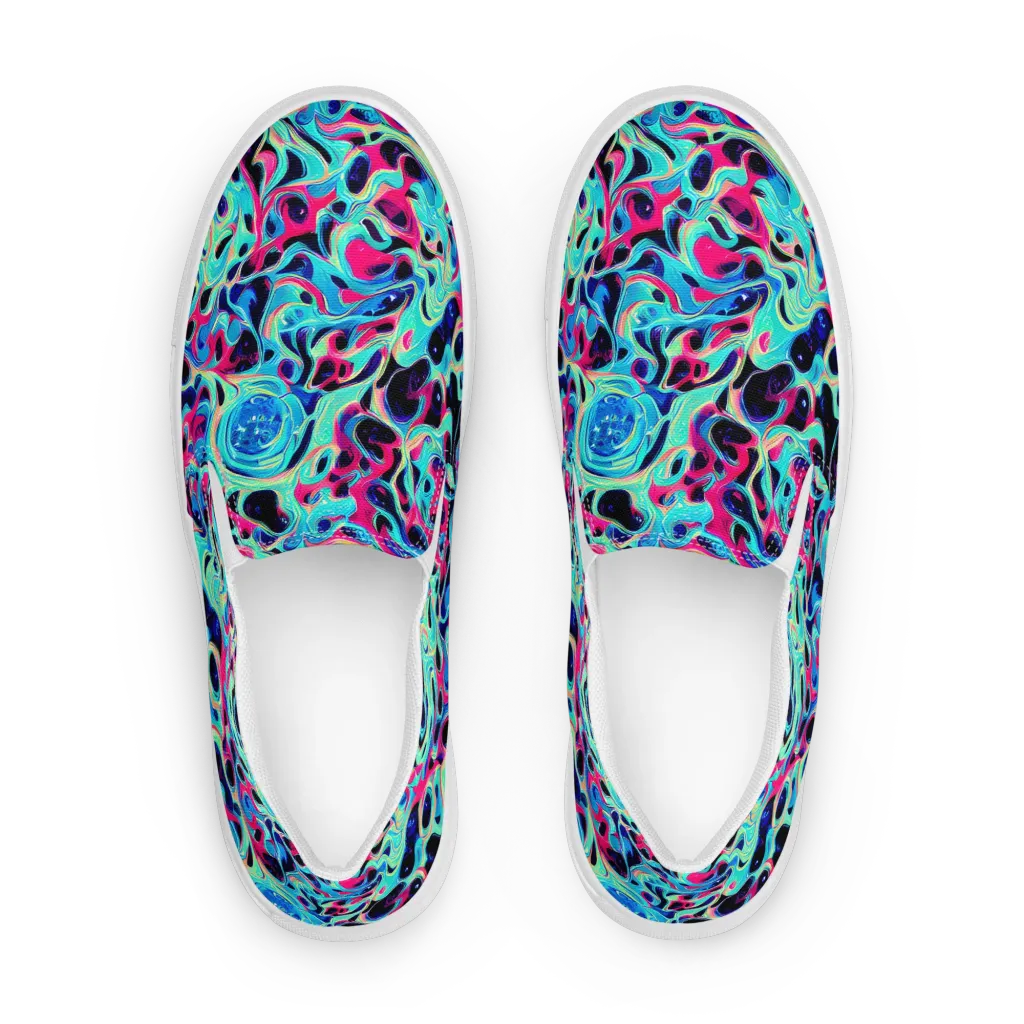 Melted Spectrum on Women's Slip-On Canvas Shoes — Front