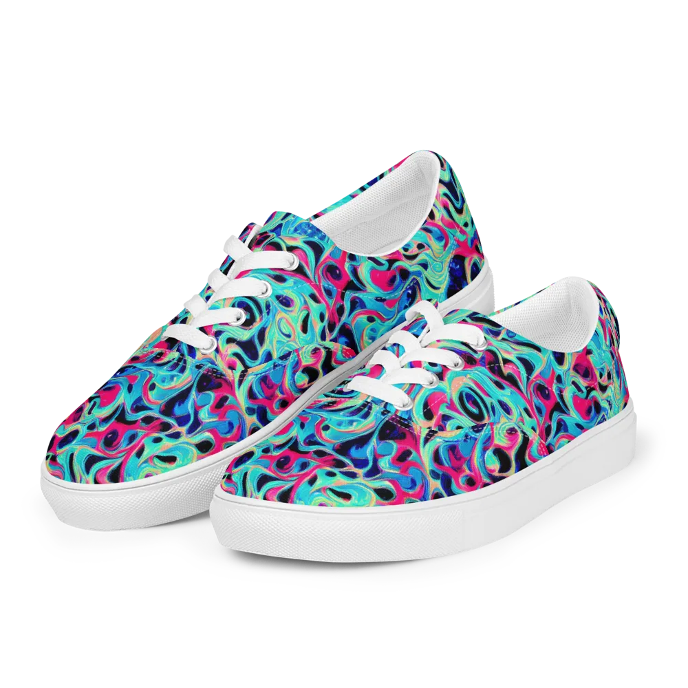 Melted Spectrum on Men's Lace-Up Canvas Shoes — Left Front