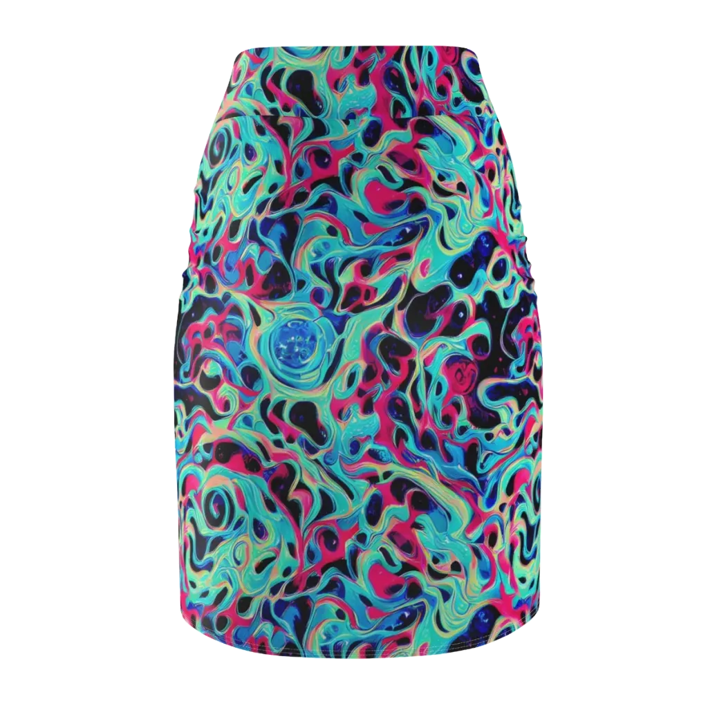 Melted Spectrum on Pencil Skirt — Back
