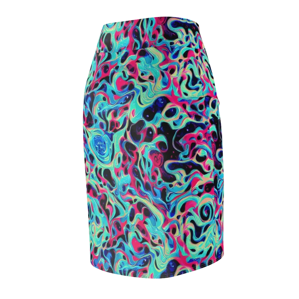 Melted Spectrum on Pencil Skirt — Back Side