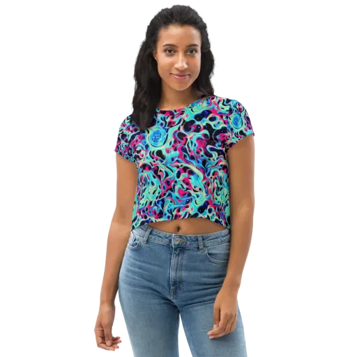 Melted Spectrum on a Crop Tee