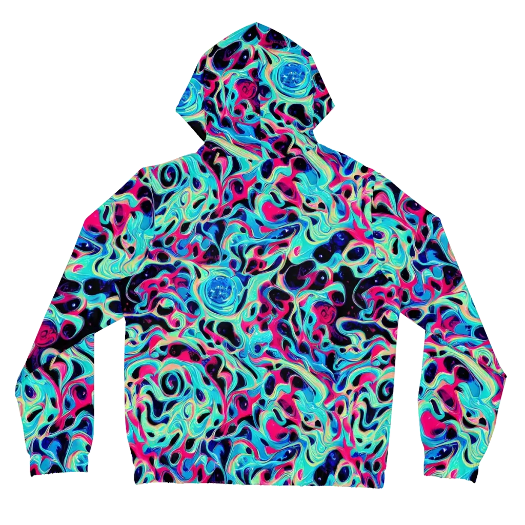 Melted Spectrum on Women's Full-Zip Hoodie — Back