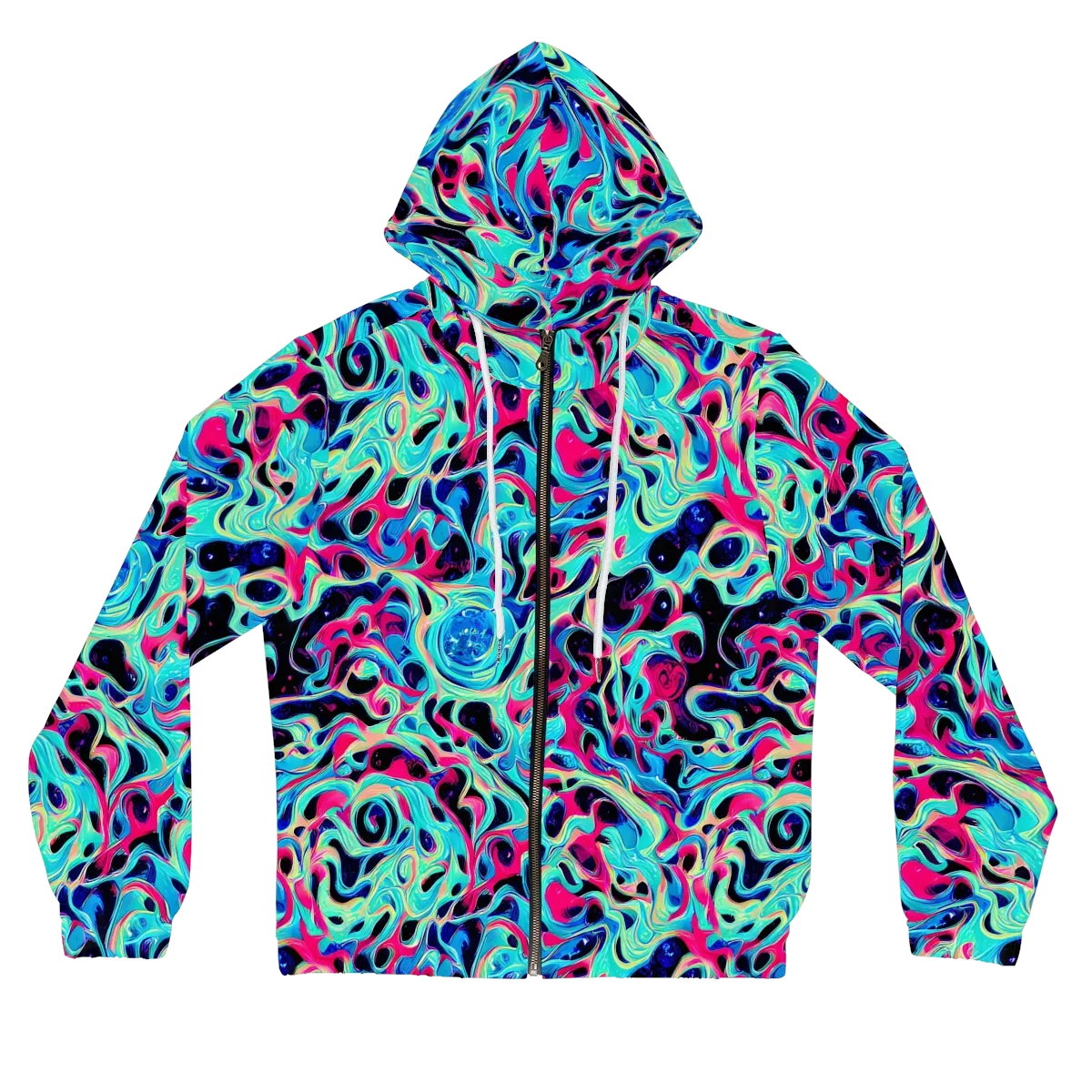 Melted Spectrum on Women's Full-Zip Hoodie — Front