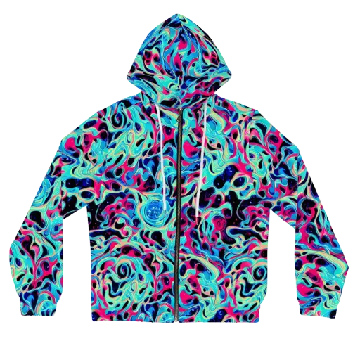 Melted Spectrum on a Women's Full-Zip Hoodie