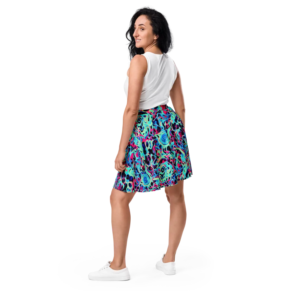 Melted Spectrum on Skater Skirt — Back