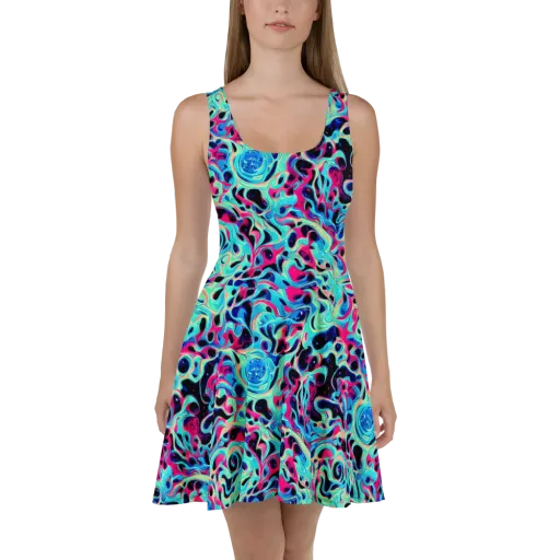 Melted Spectrum on a Skater Dress