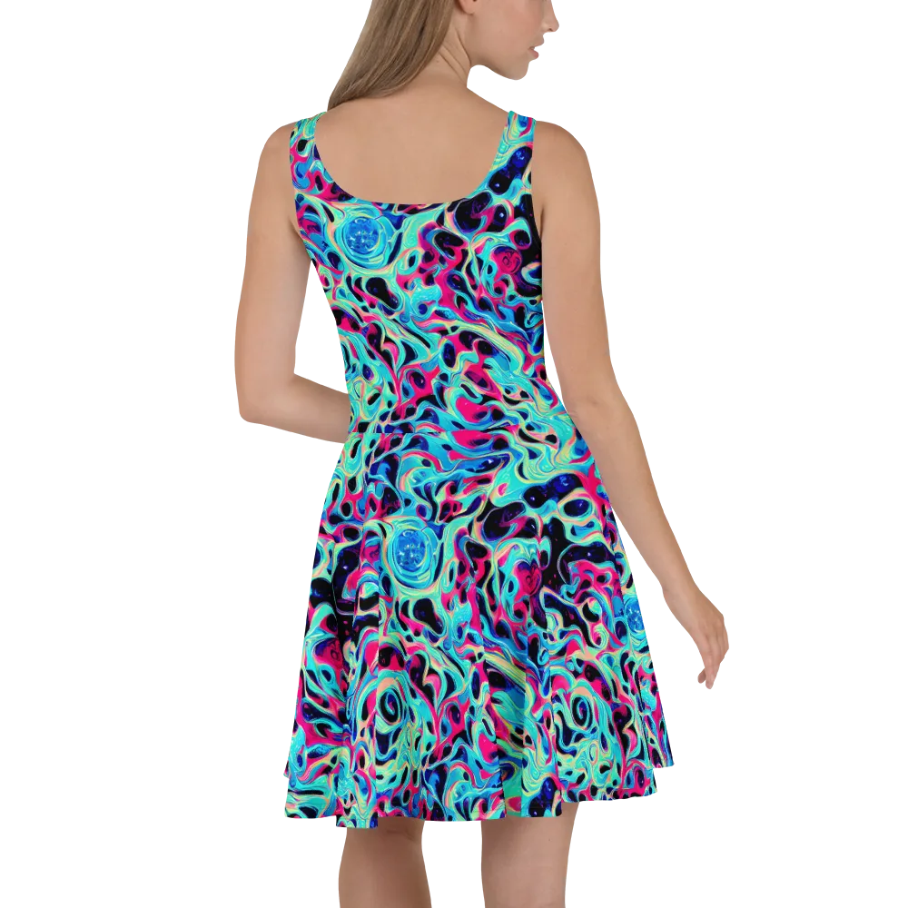 Melted Spectrum on Skater Dress — Back