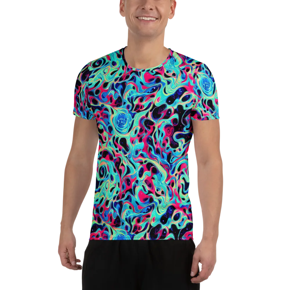 Melted Spectrum on Men's Athletic T-Shirt — Front