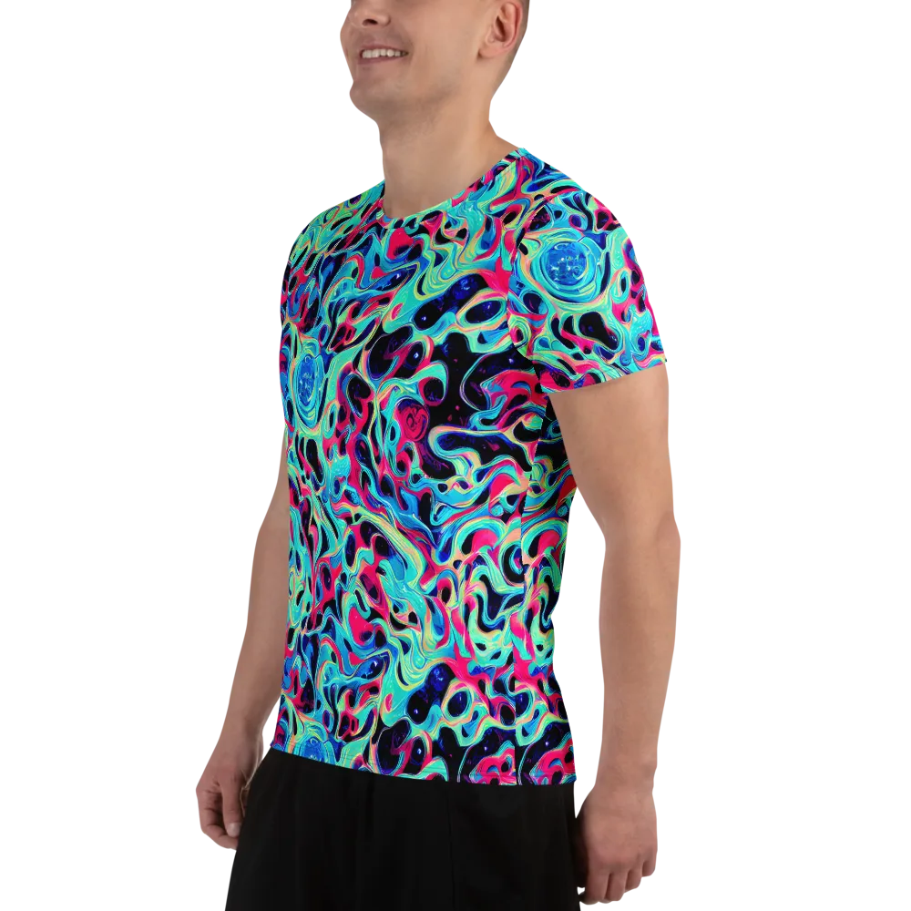 Melted Spectrum on Men's Athletic T-Shirt — Left