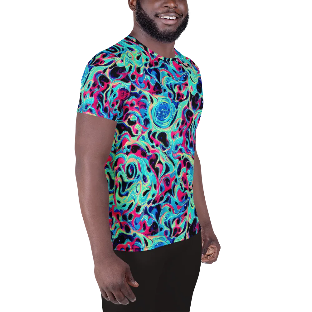 Melted Spectrum on Men's Athletic T-Shirt — Right