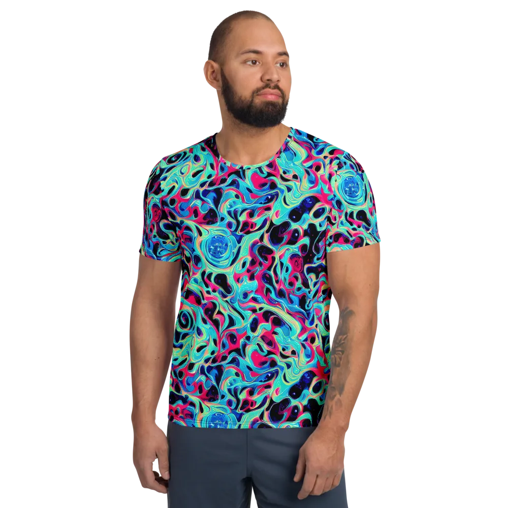 Melted Spectrum on Men's Athletic T-Shirt — Front