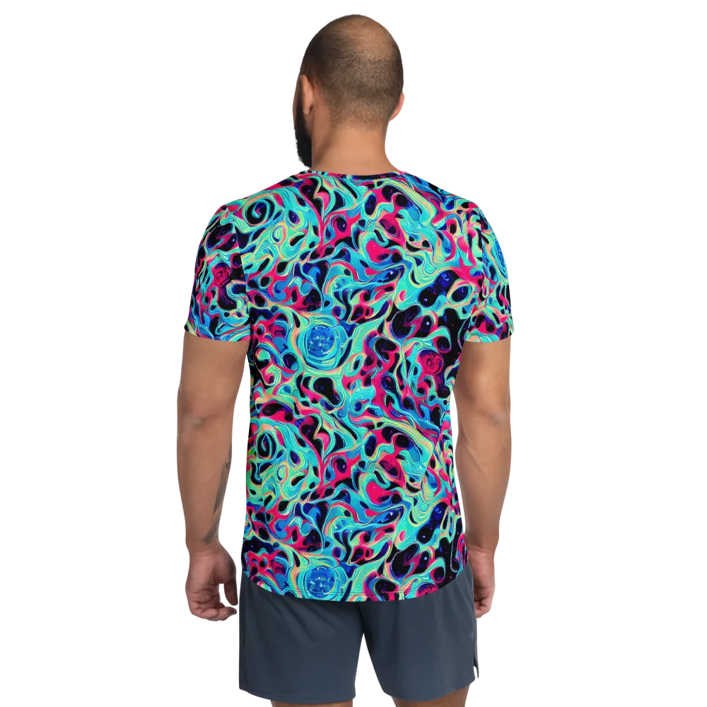 Melted Spectrum on Men's Athletic T-Shirt — Back