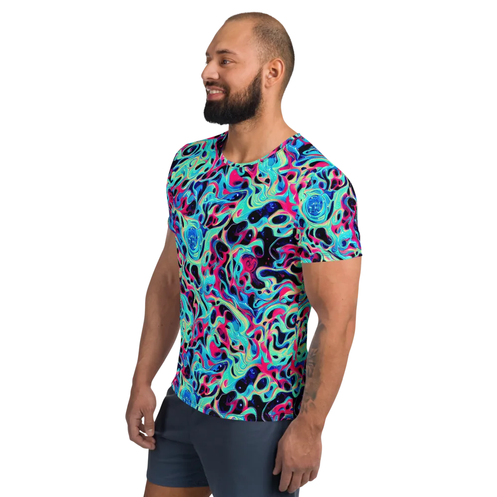 Melted Spectrum on Men's Athletic T-Shirt — Left